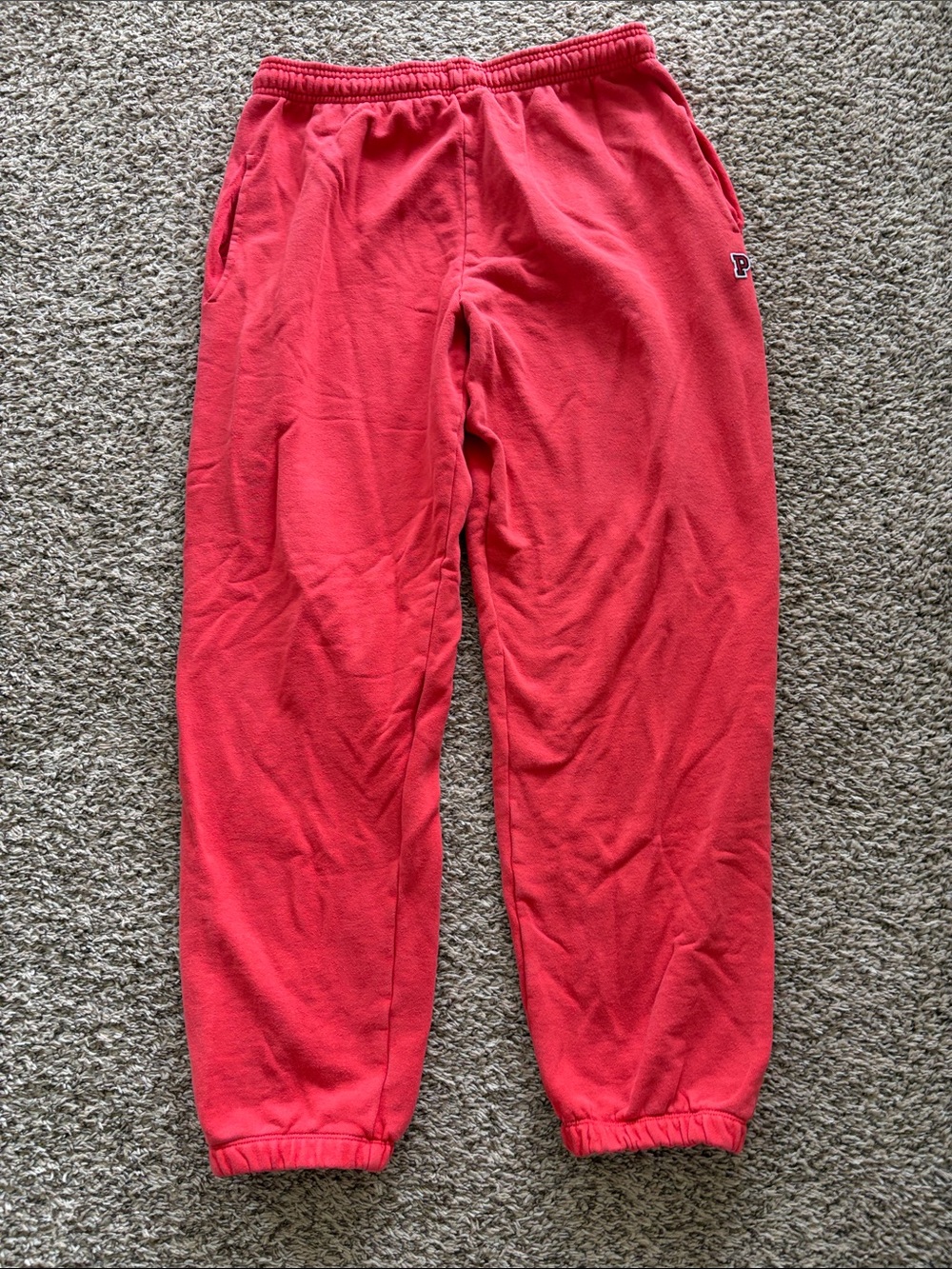 PINK Cotton warm Red Fleece Joggers
